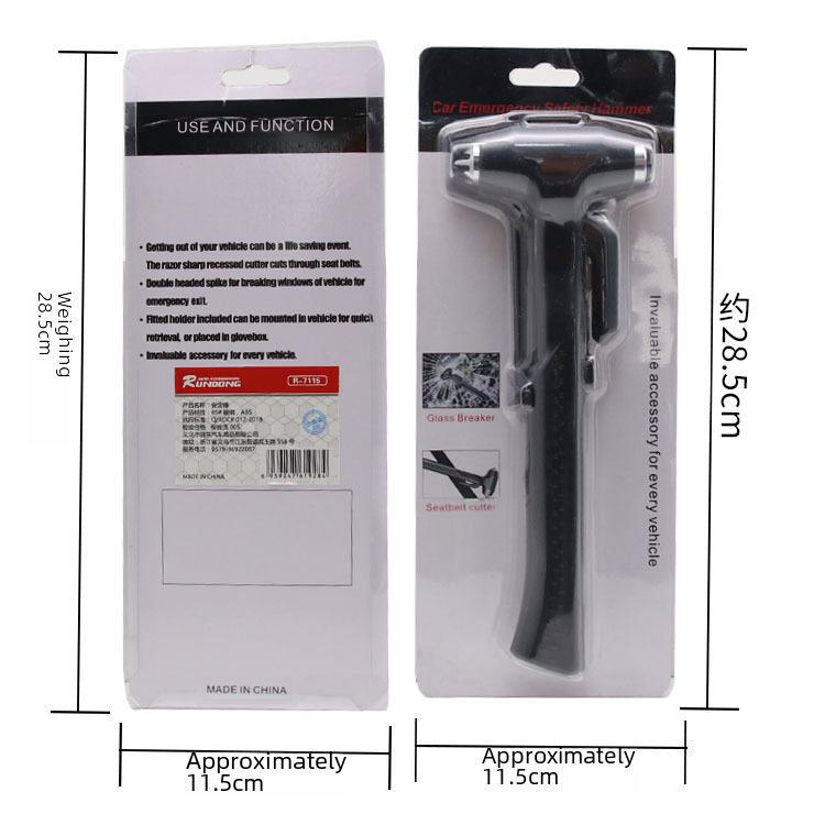 Car Safety Hammer Tool with Base - Window Breaker & Cutter R-7115