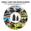 71PCS Tire Plug Kit, Screw Type Tire Repair Kit | 2 Sizes Tire Plugs with Screwdriver for Tubeless Tires, Cars, Trucks, Motorcycles, ATVs & Tractors,