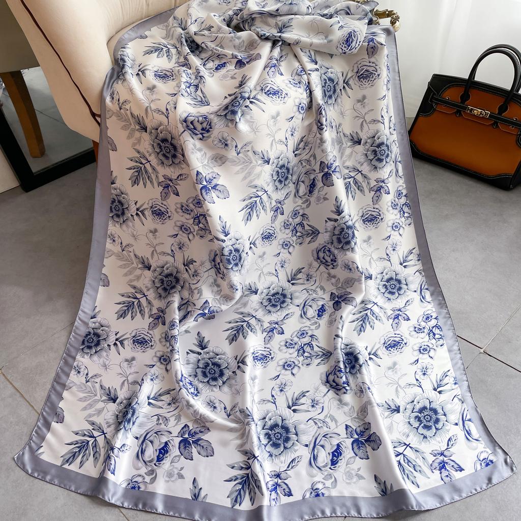 180*90cm sciarpa moda Marca di Lusso Sciarpa Donna Nuovo Stile Abbinamento Colori Moda Stampa Seta Signora Popolare Foulard da Testa Copricapo da Spiaggia