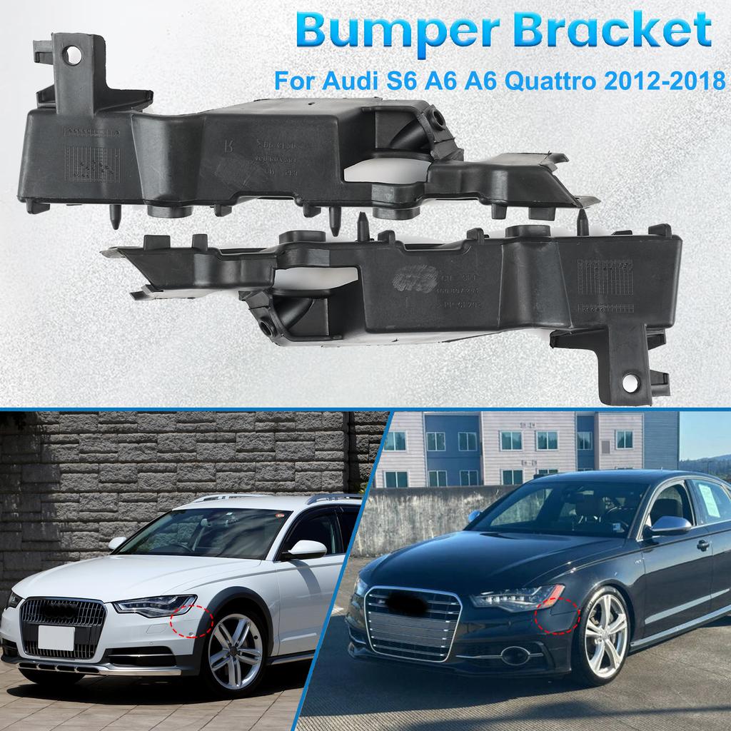 2PCS Front Left Right Side Bumper Support Bracket 4G0807283 4G0807284 For S6 A6 A6 Quattro 2012 2013 2014 2015 2016 2017-18