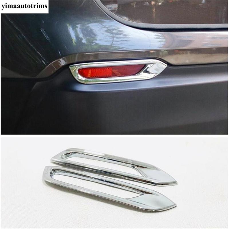 Front Rear Fog Light Lamp Eyelid Eyebrow Cover Trim ABS Chrome / Carbon Fiber Accessories For Nissan Qashqai J11 2018