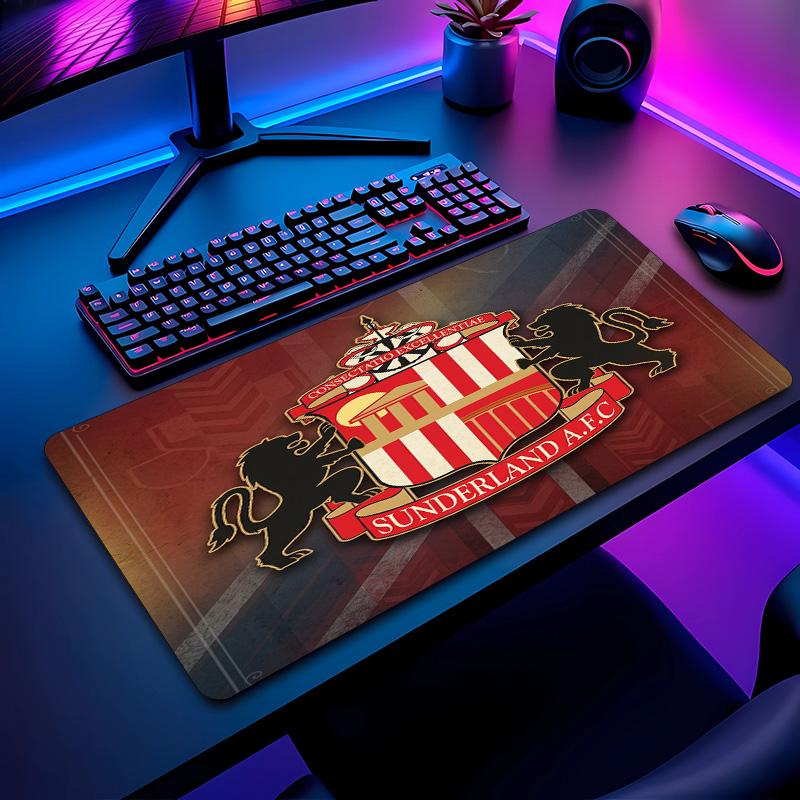 Sunderland Football Pattern Mouse Pad Non?Slip Rubber Base Gaming Mousepad For Desk Office Home