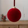Beflockte Weihnachtsbaumkugeln für die Feiertagsdekoration