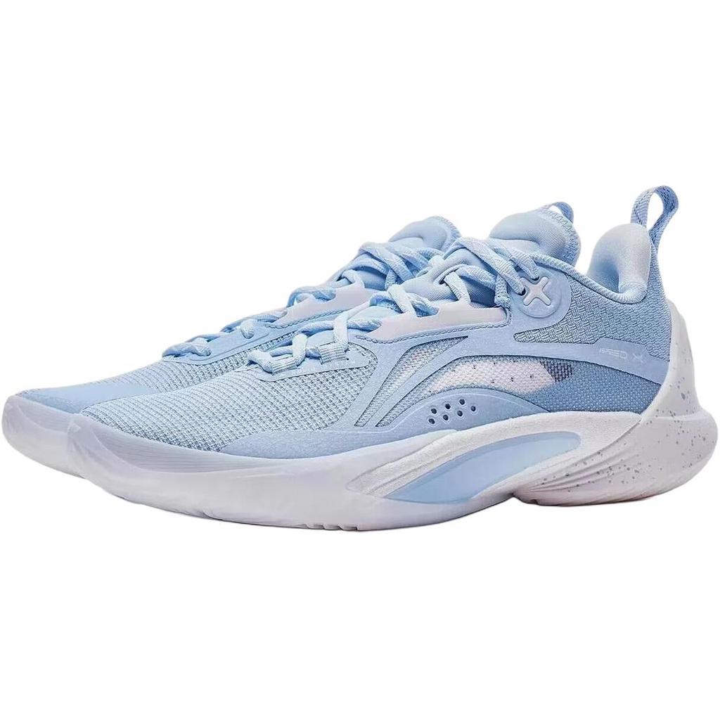 Li Ning Kids Speed 10 Comfortable Soft Durable Low Top Basketball Shoes Kids sneaker Blue YKBT115-5