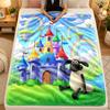 Flannel BlanketShaun the Sheep Warm Soft Throw Blanket for Indoor Sofa Bed Living Room Use