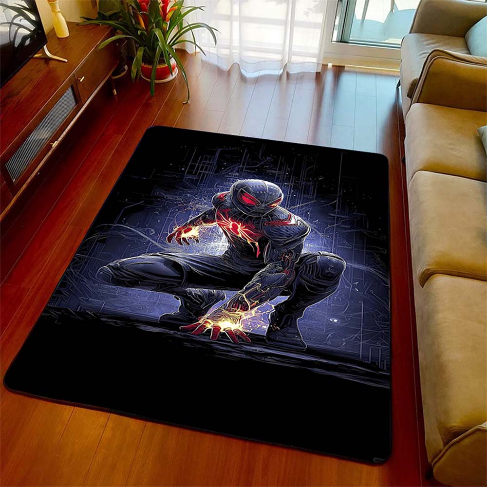 

Spiderman Pattern Floor Mat Soft Polyester Area Rug Non-Slip Carpet for Living Room Bedroom Home Decor 60x90cm