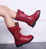 Children's Snow Boots New Winter Girls Mid-calf Lace Bow Zip with Plush Warm Waterproof Leather Boots Kids Princess Tall Boots