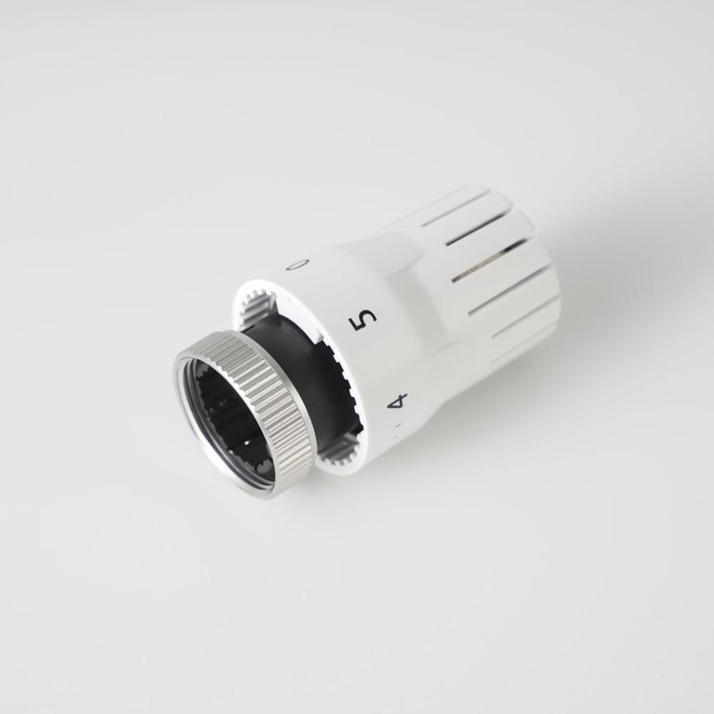 Radiator Valve Thermostatic Head with M30x1.5 Thread Offering Five Adjustable Temperature Settings and Anti-Freeze Functionality