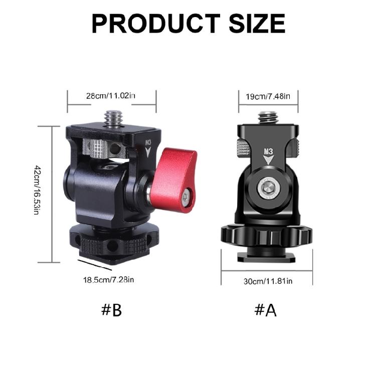 Professional Camera Monitors Mounting Solution with 360 Rotary 180 Tilt and Quick Lock Monitors Holder Bracket Rack