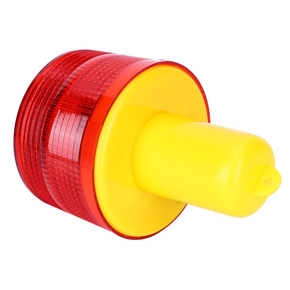 1pc Solar LED Emergency Warning Flash Light Alarm Lamp Traffic Road Boat Red Light
