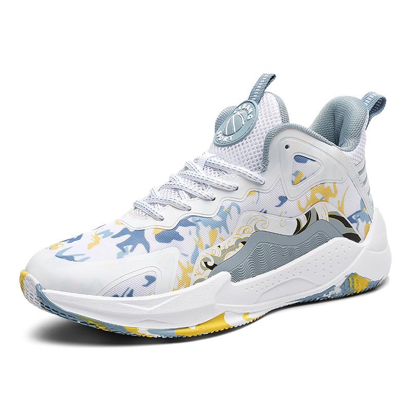 Men's Trend Air Cushion Basketball Shoes with Shock Absorption and High-quality Sports Shoes for Running