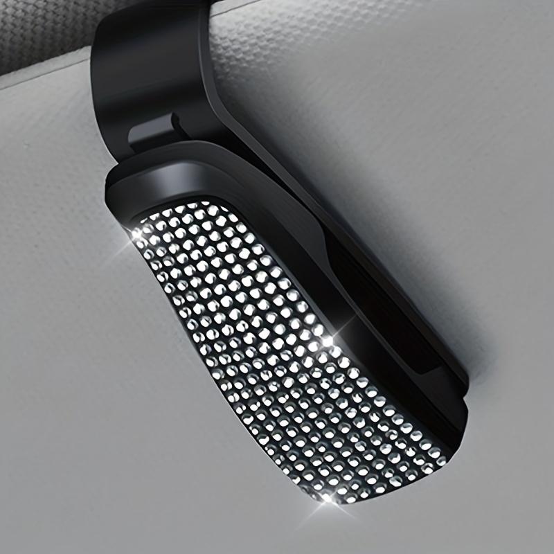 

1 шт. Блестящий зажим для козырька автомобиля для модных очков и билетов, пластиковый держатель с блестящими бриллиантами, прочный аксессуар для интерьера автомобиля, автомобильные аксессуары