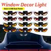 1-5pcs Car LED Devil Eyes Light Decorative Lights USB Warning Lights Dynamic Demon Eye Lights Atmosphere Light Auto Accessories