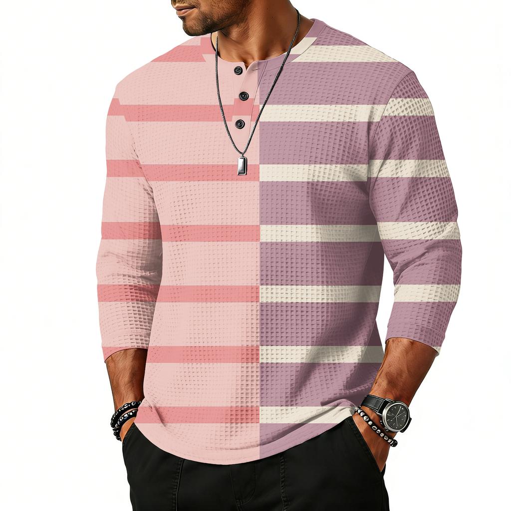 Herrtopp med raglanärm och trekvartsärm