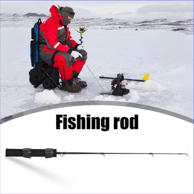 51/60/80/100CM Winter Shrimp Ice Fishing Rod Portable Winter Fishing Rod Carbon Fiber River Shrimp Carp Fishing Pole Rod Tackle