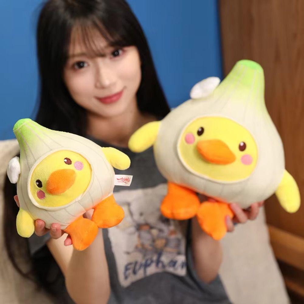 Yellow Garlic Duck Plush Toy Wings&Foot Funny Plush Doll Garlic Duck Plush Pillow Children Girl