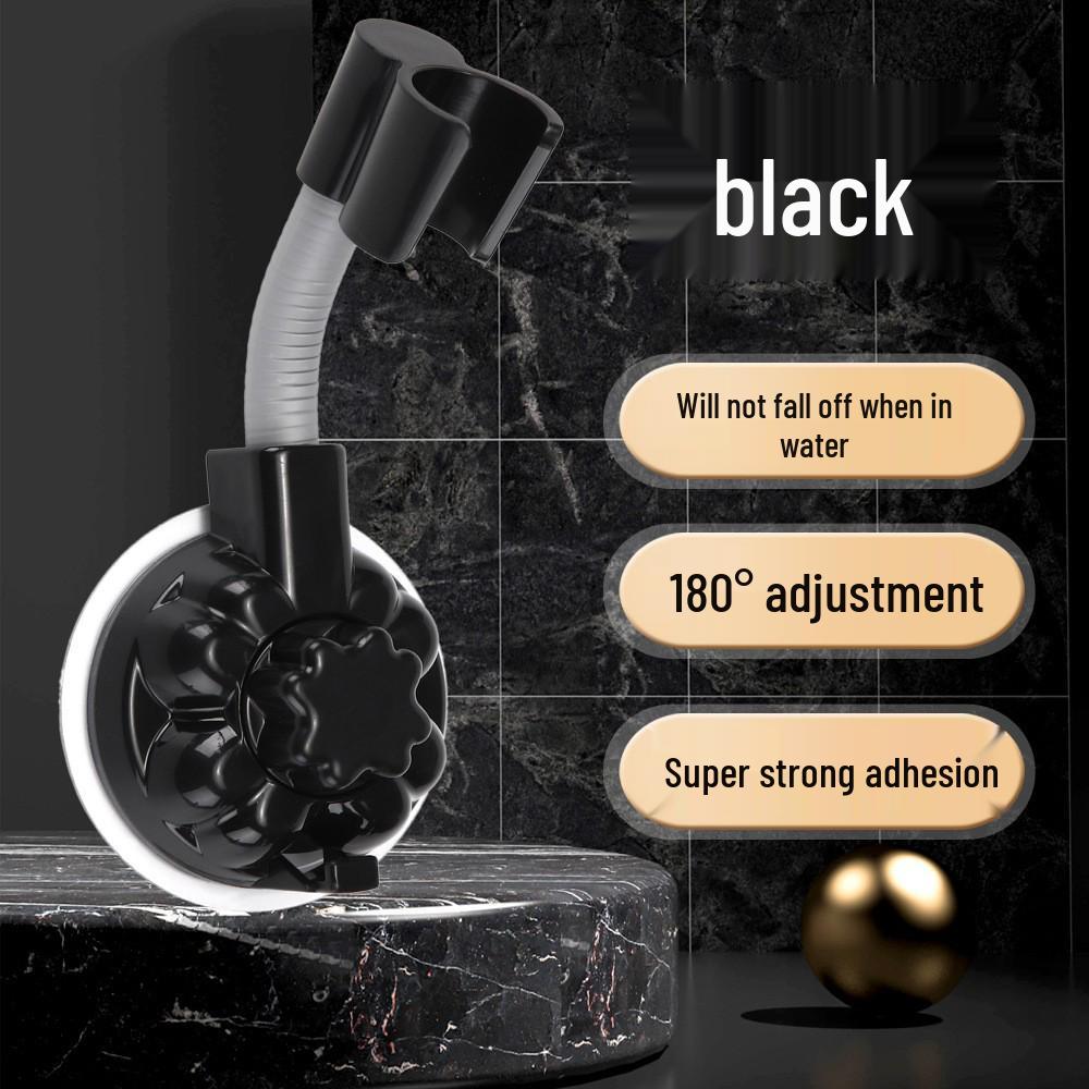 Universal No-Drill Shower Bracket: Handheld Spray Hose Rack with Fixed Exposed Mount