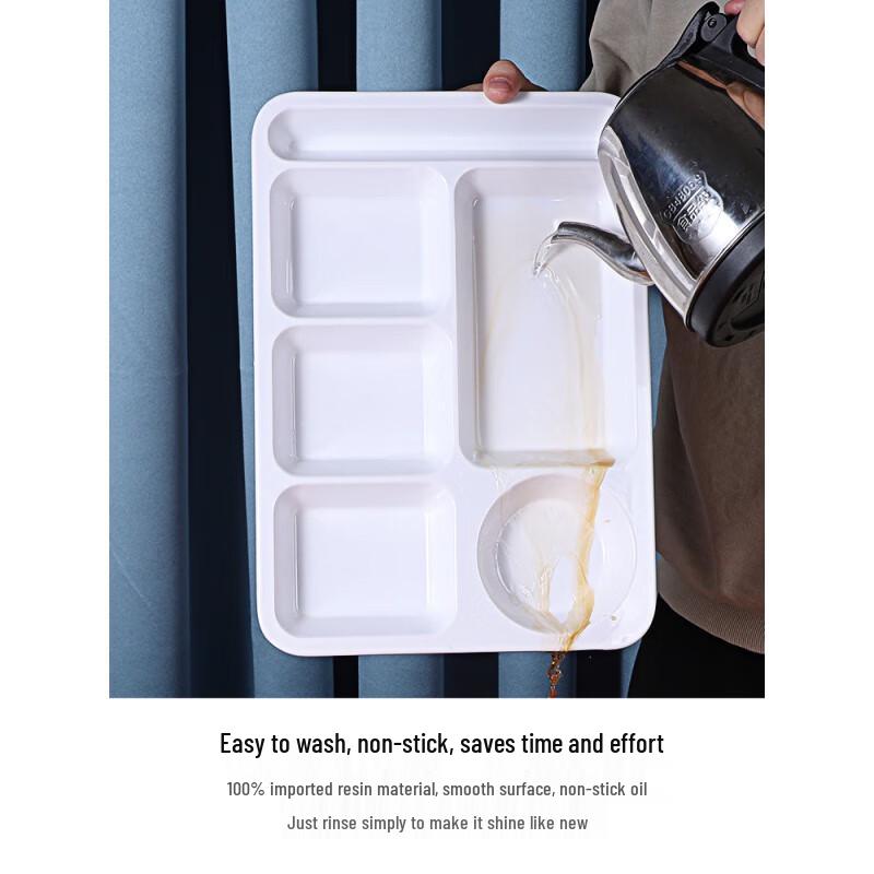AnYi Melamine 6-Compartment Divided Canteen Tray