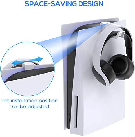 Headphone Stand for PS5 Console, Gaming Headset Hanger Holder Headphone Hook Stand for PS5