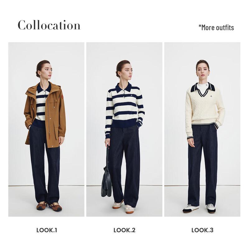 Navigare Women's Warm Wide-Leg Denim Jeans