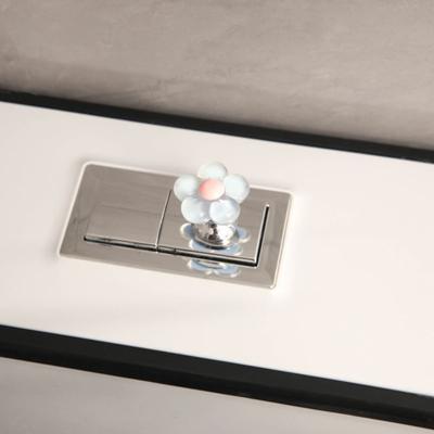 Blumenform Toilettendrücker Selbstklebender Toilettendrückknopf Nagelschutz Toilettendeckelgriff Spülkasten Spültaste