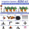 50-5m 1/4" Garden Drip Micro Irrigation 8-hole Adjustable Drippers with Stake 4/7mm Adapter PVC Tubing Automatic Watering System