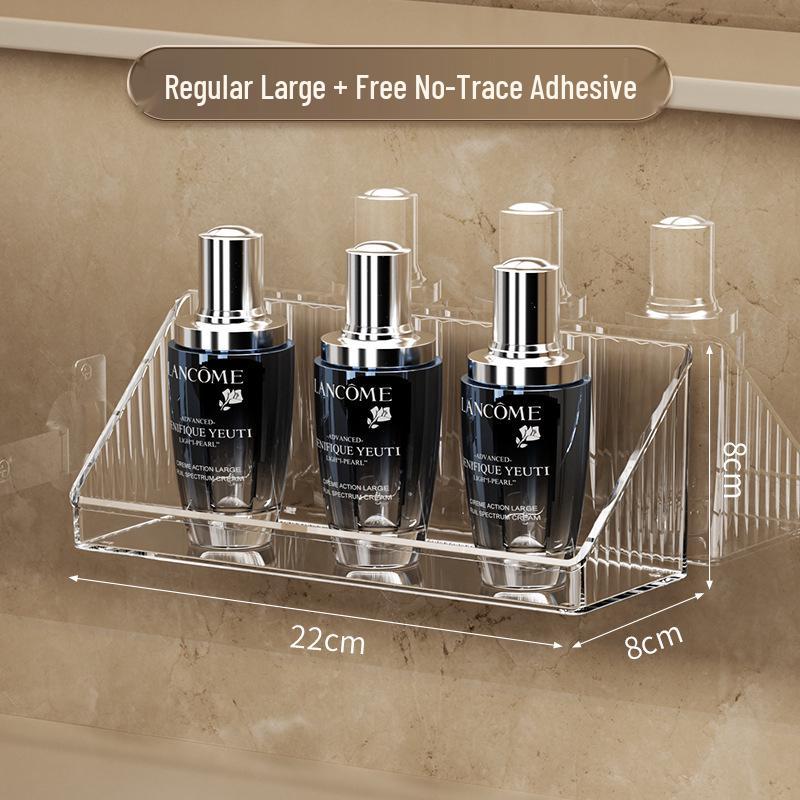 Wall-Mounted Mirror Cabinet with Transparent Shelves for Bathroom Storage and Jewelry Organizer