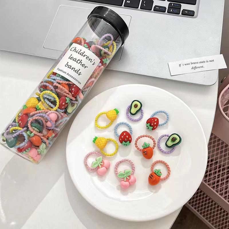 20PCS Box Baby Girls Mini HairBands Ponytail Holder Tie Rope Fashion Hair Accessories Candy Colors Hair Ties