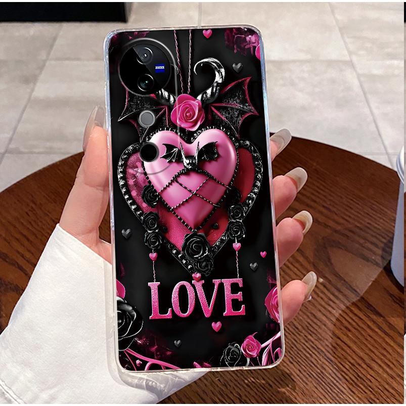 Case For VIVO V40 5G Back Cover VIVO V40 Pro 5G Cute Love Cat Rabbit Funny Cartoons Casing Ultra Thin Clear Soft TPU Phone Case