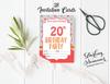 Darling Souvenir White Birthday Invitation Card Printable Elegant Fill or Write In Blank Party Invites 28 Pcs 5 X 7