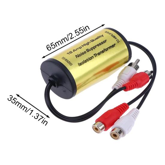 Yousheng Car Audio Noise Filter Remove Engine Whine And Static Car Audio Hum Eliminator Sound Quality Enhancer for Car Stereo Systems