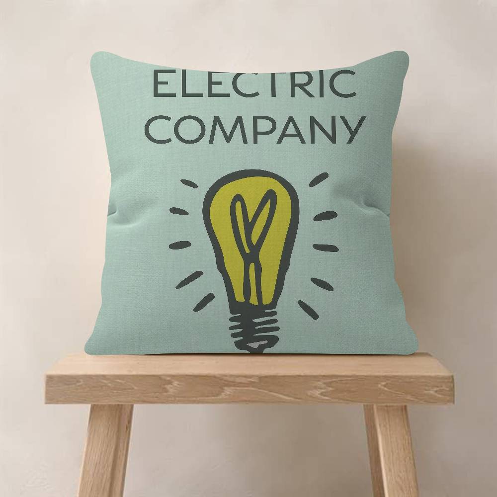 Cartoon M-Monopoly Dollar Money Pillow Cushion Cover Pillowcase Living Room Sofa Home Decor Customized