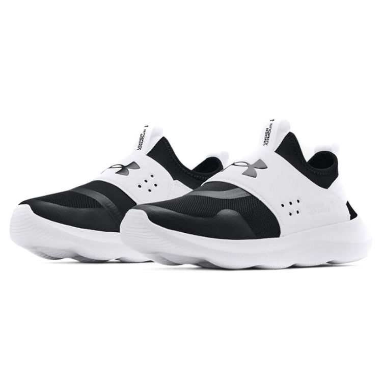 Under Armour Runplay Comfortable Versatile Durable Low-Top Casual Running Shoes Men Sneakers Black White 3024870-002