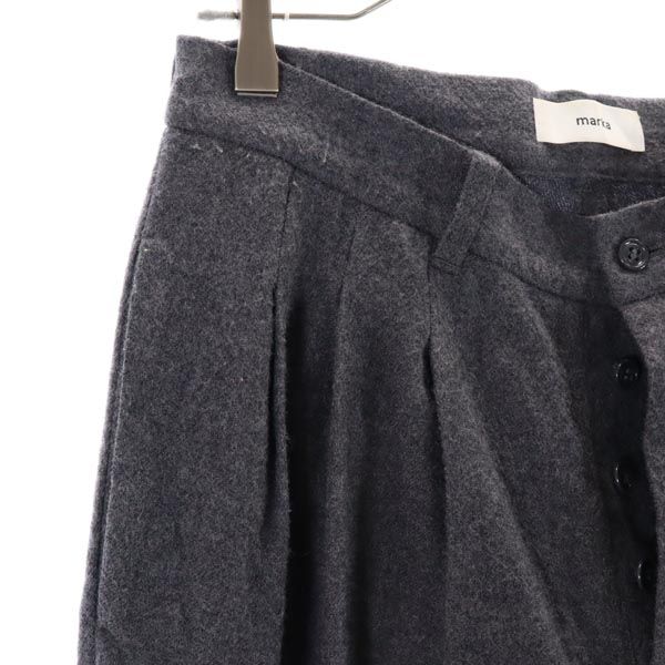 Marka Made In Japan Wool Long Pants 1 Gray Button Fly Sarouel Pants Men's Used