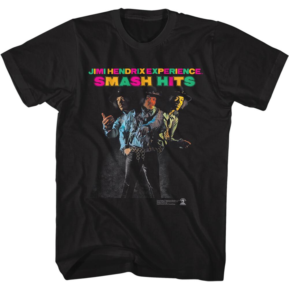 Jimi Hendrix Experience Smash Hits Men T Shirt Rock Band Tour Concert Merch S