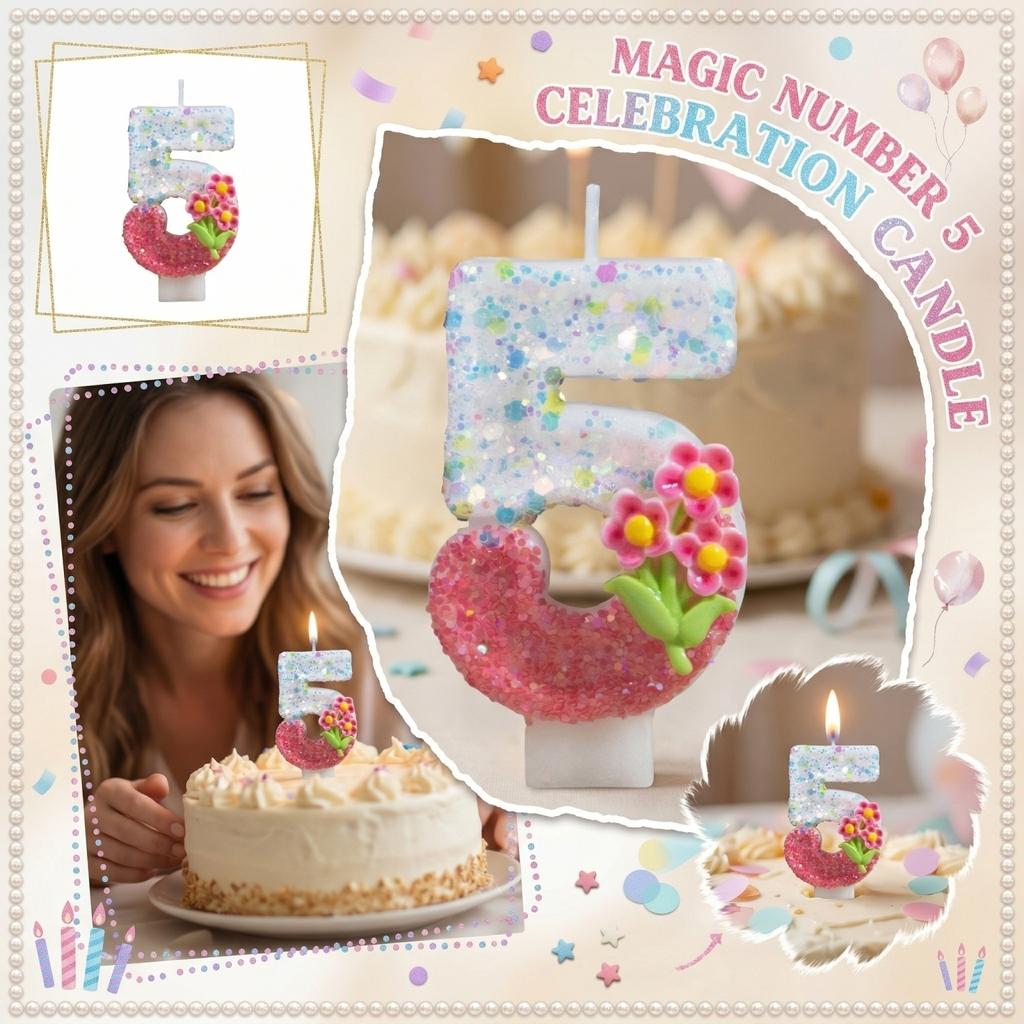 Fashion Cartoon Creative Birthday Candles Party Digital Candles