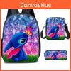 Backpack Cartoon Set With Lightweight Breathable For Students Elementary