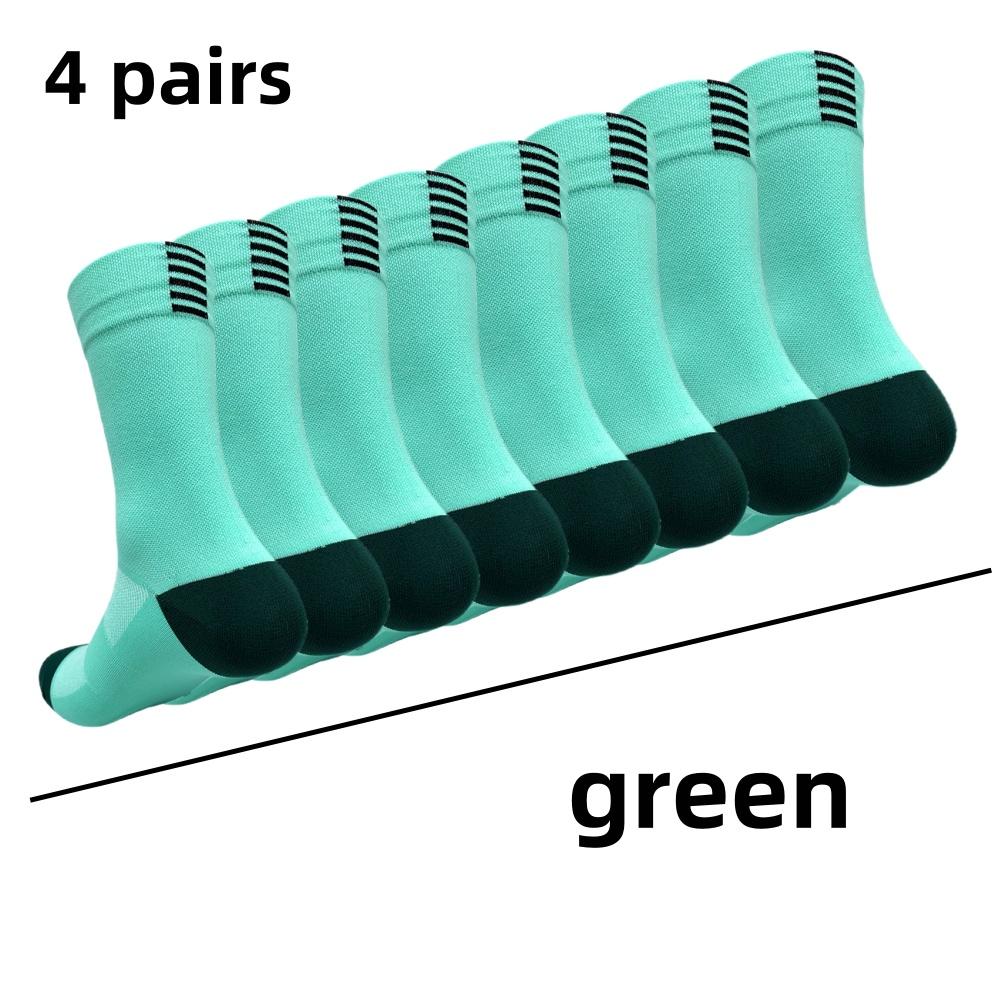 

4 pairs Cycling Socks Running Quick Dry Medium Cylinder Men and Women Sports Fitness in the Tube Free
