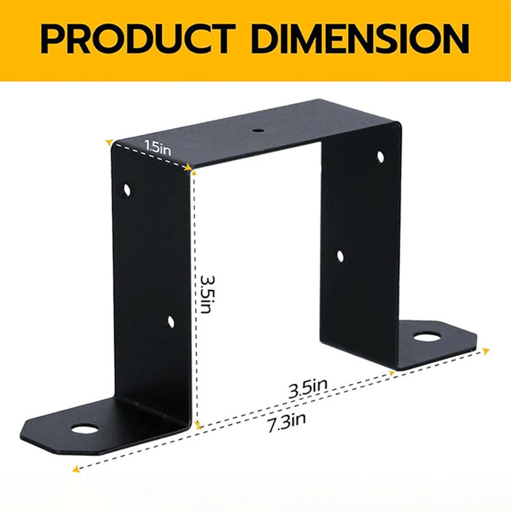 Suporte de Cerca Metálico Suporte para Pilar 4x4 Material de Aço Carbono Conjunto Completo Instalação Fácil Estrutura de Construção Robusta