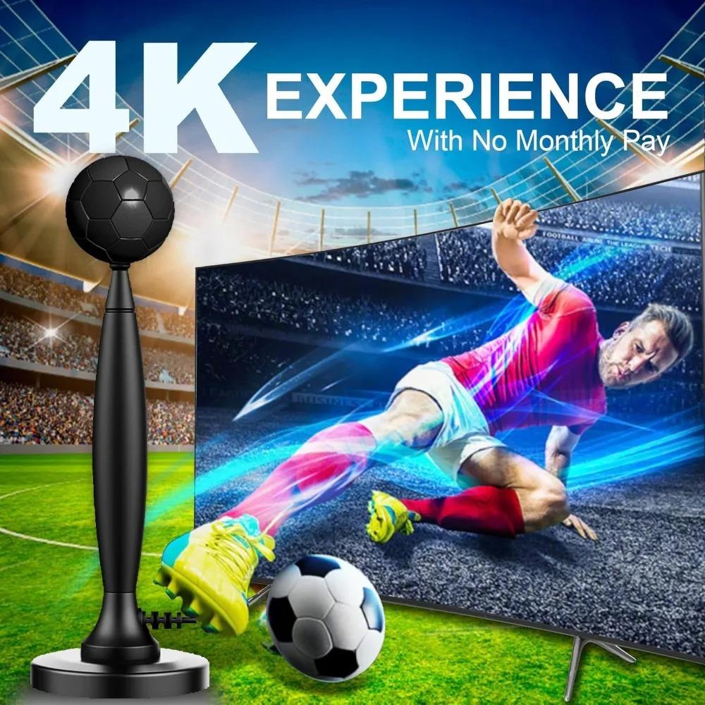 HDTV Digital Antenna for All Smart/Old TV with Amplifier Booster for Smart TV for Local Channels Indoor, Supports 4K 1080P DVB-T2