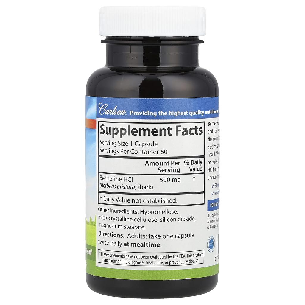 Berberine, 500Mg, 60 Veggie Capsules