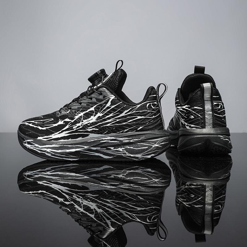 2025 autumn new boys and boys casual sports shoes fashion rotating buckle student running shoes children's shoes