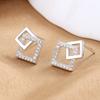 New 925 Sterling Silver AAA Zircon Stud Earrings For Women Fashion Exquisite Student Girlfriend Jewelry Accessories Heart GiftGood Product