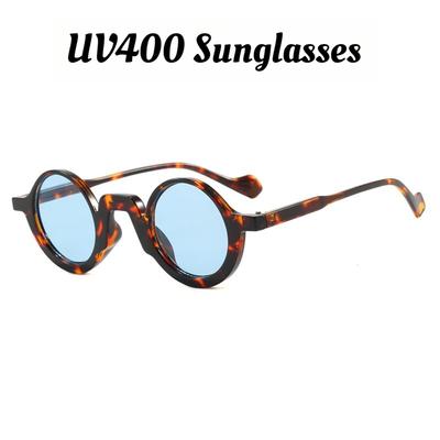 Fashion Uv400 Round Sunglasses New Retro Full-Rim Glasses Men And Women Trend Outdoor Sunscreen Eye Protection Sunglasses