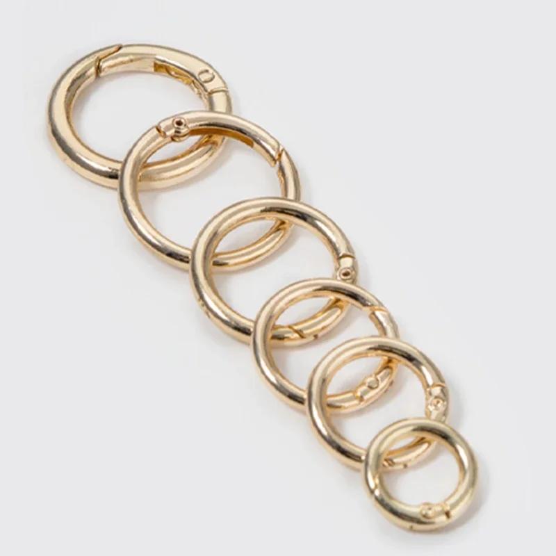 20Pcs Metal Purse Buckles 20/25/26/33mm Spring O Ring Round Carabiner Snap Hook Spring Keyring Clasp DIY Jewelry Bag Accessories