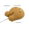 Mini Ratón Alámbrico Lindo Dibujo Animado Rana Tigre Diseño Oso Marrón Computadora 3D Ratón para Niños 1600 DPI USB