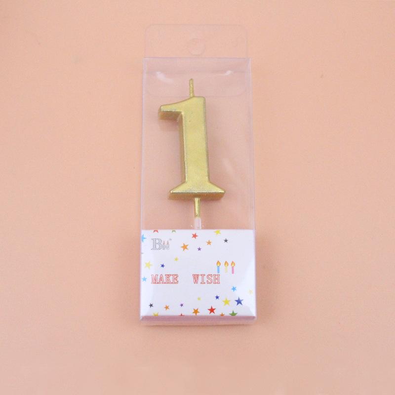 Golden Number Candles 0-9 Birthday Cake Candles High Quality Local Gold Number Candles