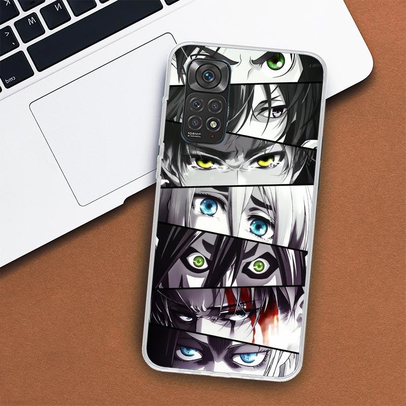 Anime Comic Manga Eyes Phone Case For Xiaomi Redmi Note 13 12 12S 11 11S 10 10S 9 9S 11T 11E Pro Plus 8 8T 7 + Coque Cover