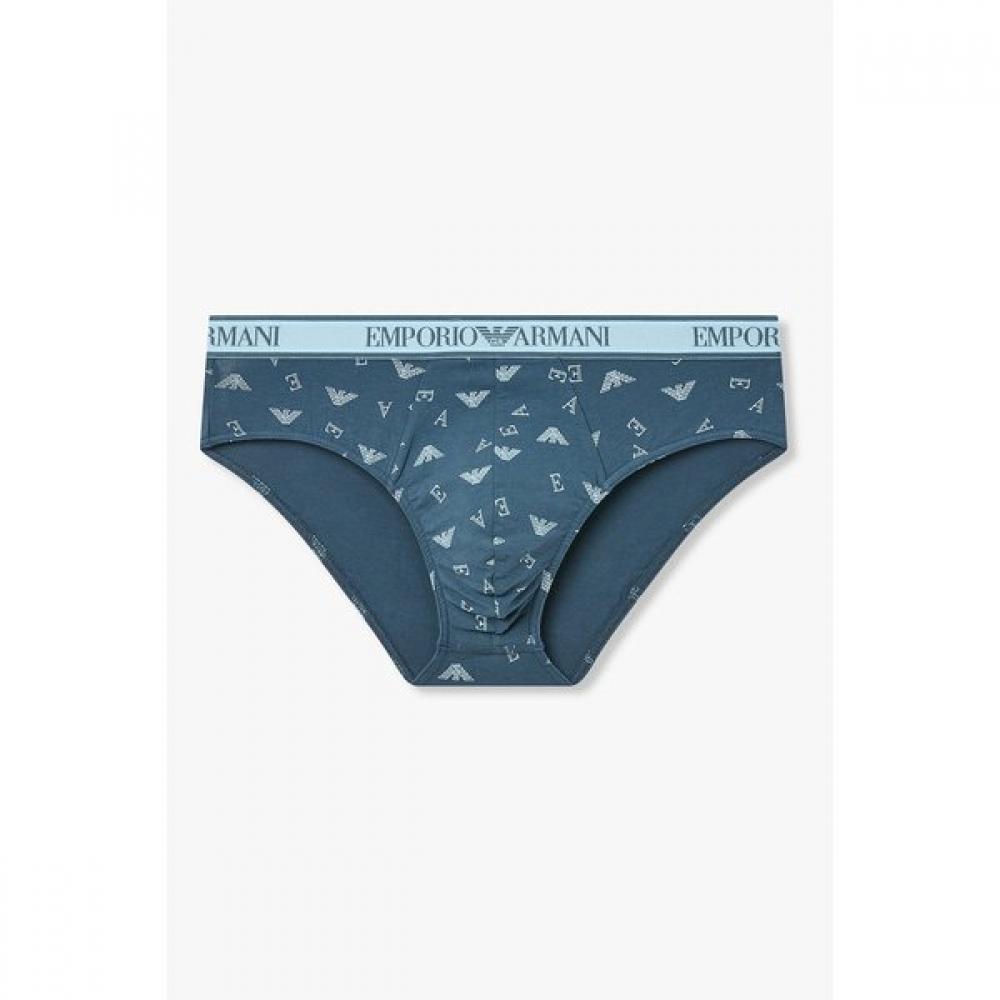 Emporio Armani Men S Multi Logo Print Brief 08m6111321 S(95)