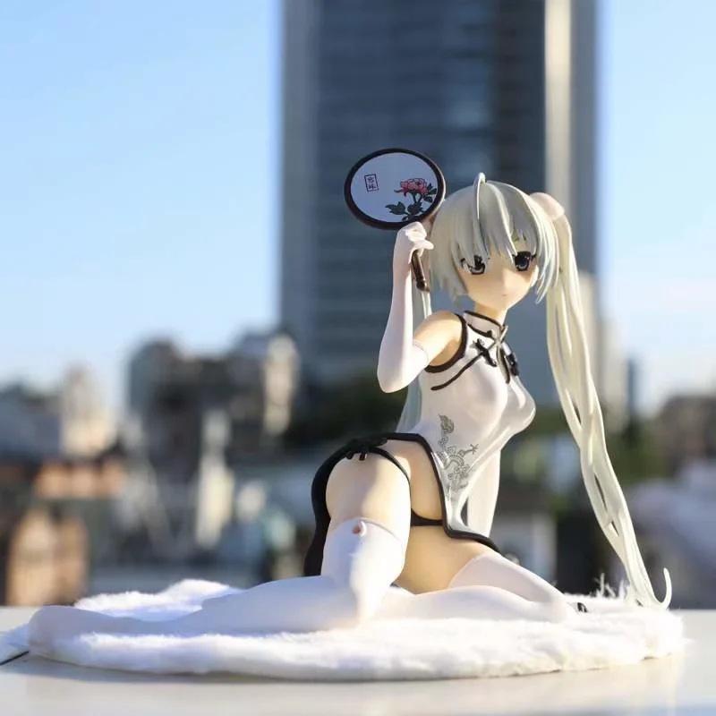12CM Anime Yosuga No Sora Kasugano Sora Figure China Dress Style Cheongsam Cute Model Toy Gift Decoration Ornaments PVC